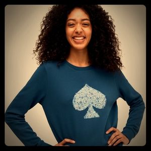 NWT ♠️ Kate Spade ♠️ Floral Spade Sweatshirt - M